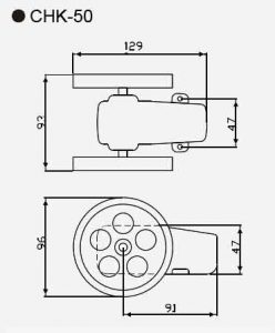 CHK-50 length counter sensor size