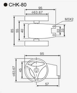 CHK-80 wheeled length sensor-size