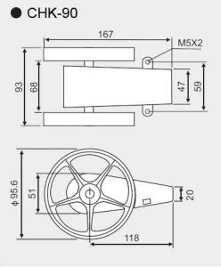 CHK-90 length counter sensor size