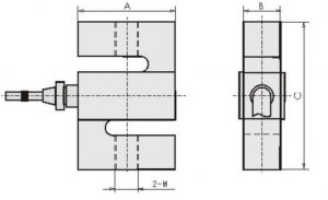 S type load cell-size