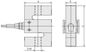 CHL302 S type loadcell 50kg 100kg 500kg-size